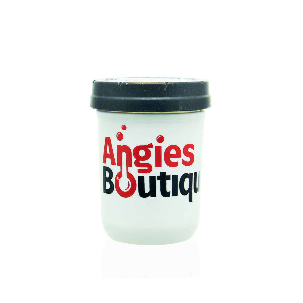 8oz Angies Boutique Re-Stash Jar - White
