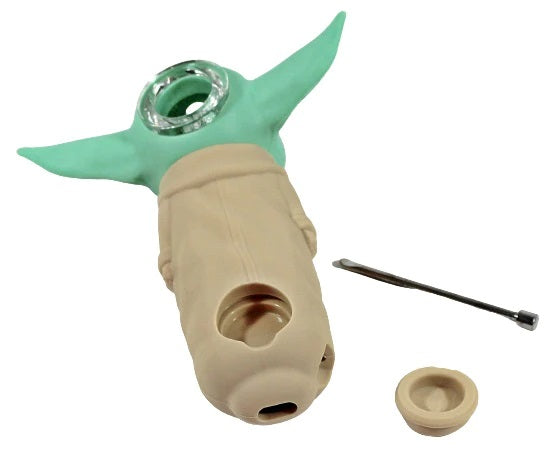 Silicone Hand Pipe - Baby Grogu