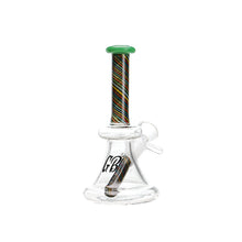 Load image into Gallery viewer, Green Bear Glass - Striped Bell Mini Beaker - Jade Green