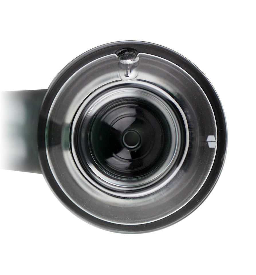 Top view of Puffco Proxy Flower Bowl highlighting the inner glass chamber and airflow design for optimal dry herb vaporization.