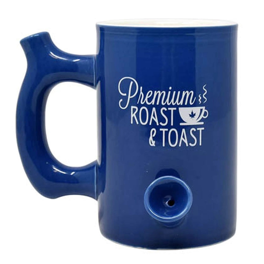 Premium Roast & Toast - Large Ceramic Mug - Blue