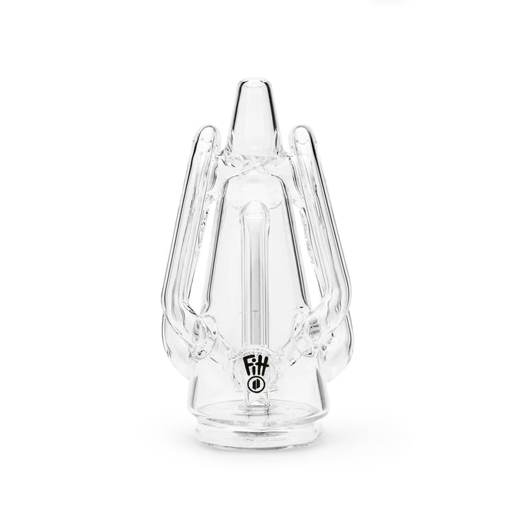 Puffco Ryan Fitt Recycler Glass 2.0 – clear glass recycler attachment designed by Ryan Fitt for Puffco Peak and Peak Pro.