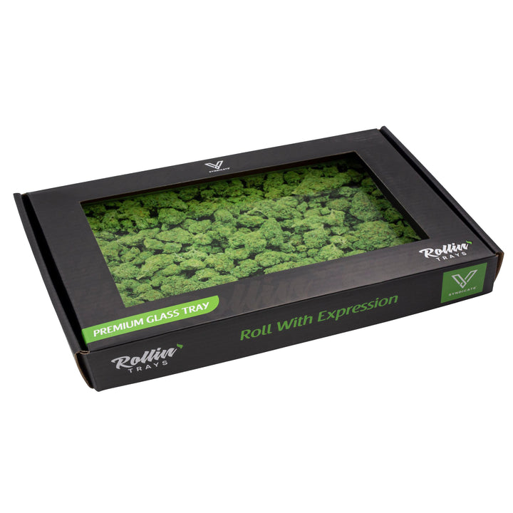 V Syndicate - Medium Glass Rolling Tray - Buds