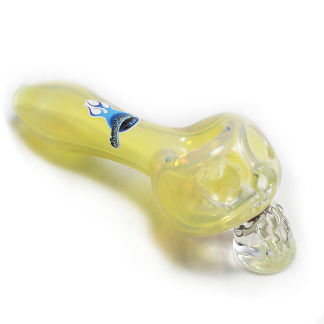 Chameleon Glass - Bone Head Pipe