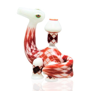 Elbo glass  Slinger glass - Argyle Dino - Red and white rig