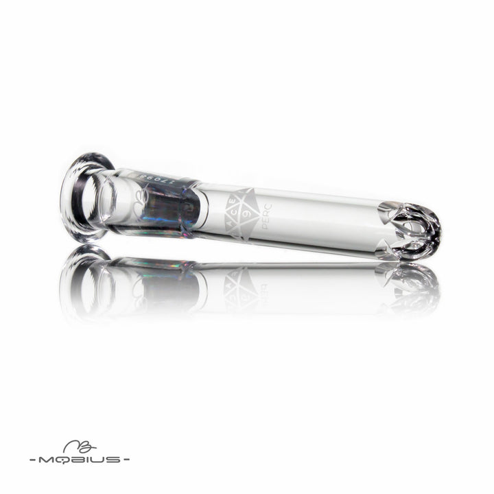 Mobius Facet Diffuser Downstem – Hand-Carved Glass Downstem with 9 Directional Holes in Multiple Sizes