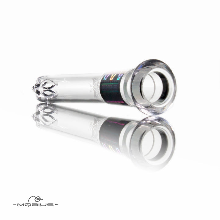 Mobius Facet Diffuser Downstem – Hand-Carved Glass Downstem with 9 Directional Holes in Multiple Sizes