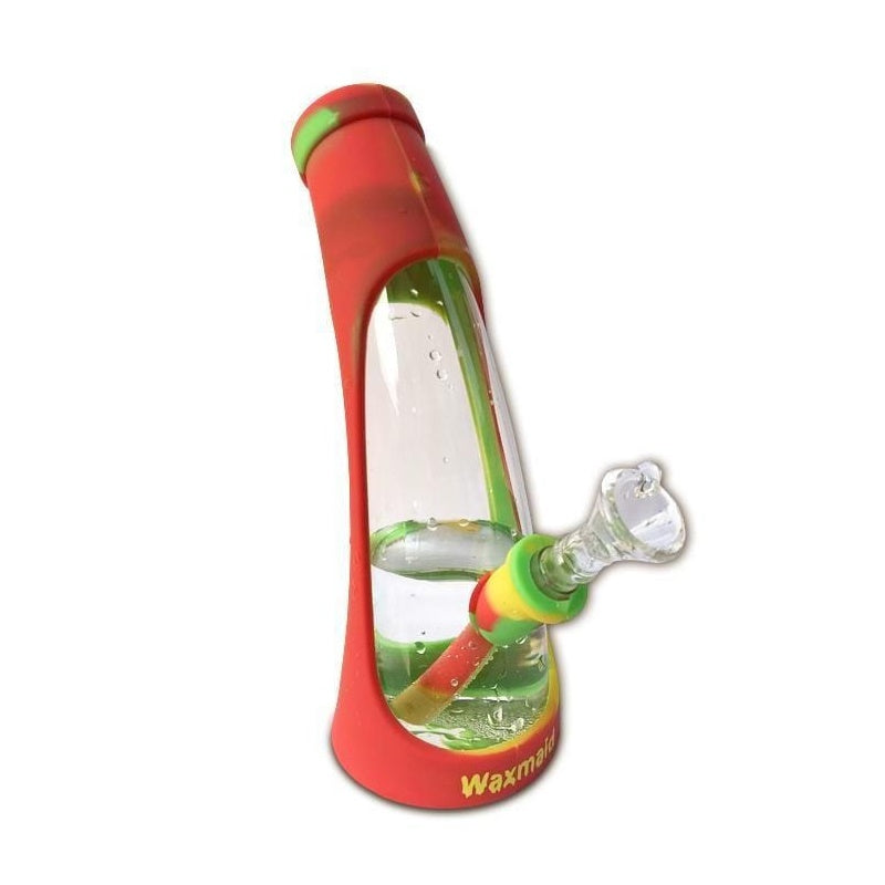 Waxmaid - Horn Silicone & Glass Water Pipe - Rasta