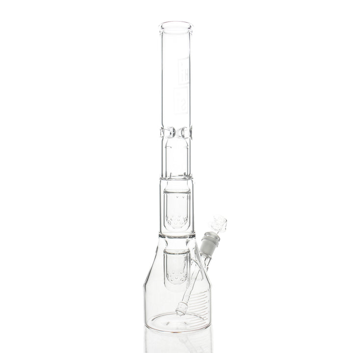 HiSi Glass - 16" Jr. Triple U Perc Beaker - 44x4mm