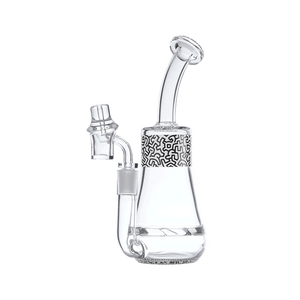 Keith Haring Glass - Concentrate Rig - Black And White