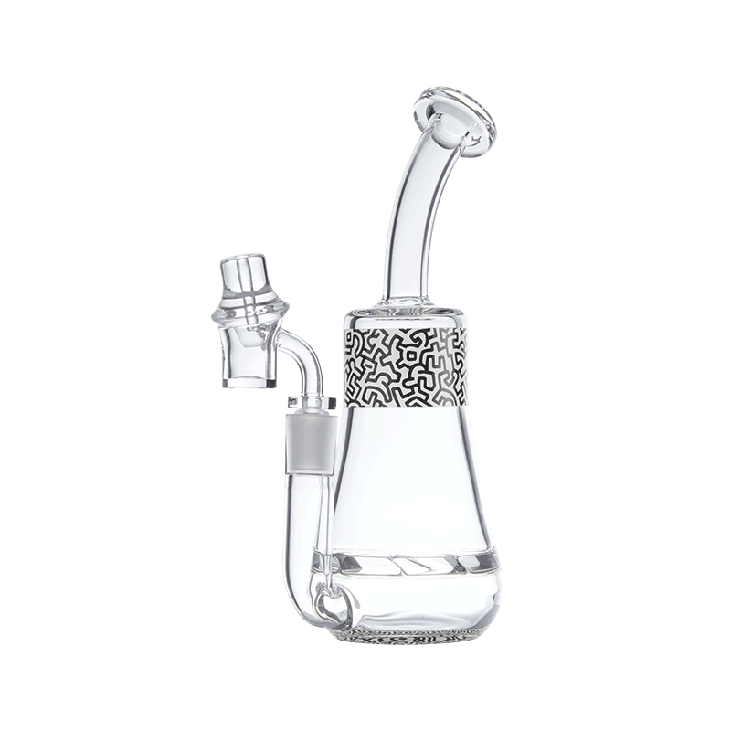 Keith Haring Glass - Concentrate Rig - Black And White