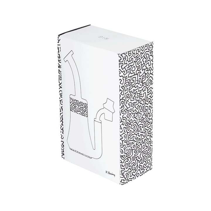 Keith Haring Glass - Concentrate Rig - Black And White