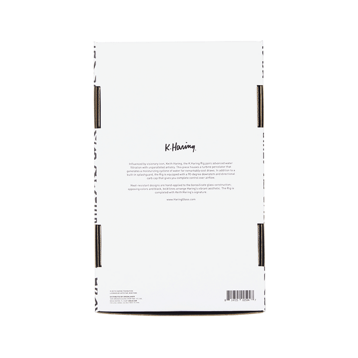 Keith Haring Glass - Concentrate Rig - Black And White