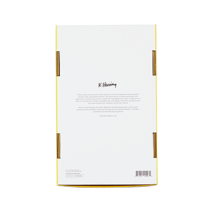 Keith Haring Glass - Concentrate Rig - Multi Yellow