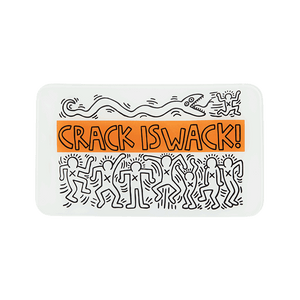 Keith Haring Glass - Rolling Tray - Crack Is Wack