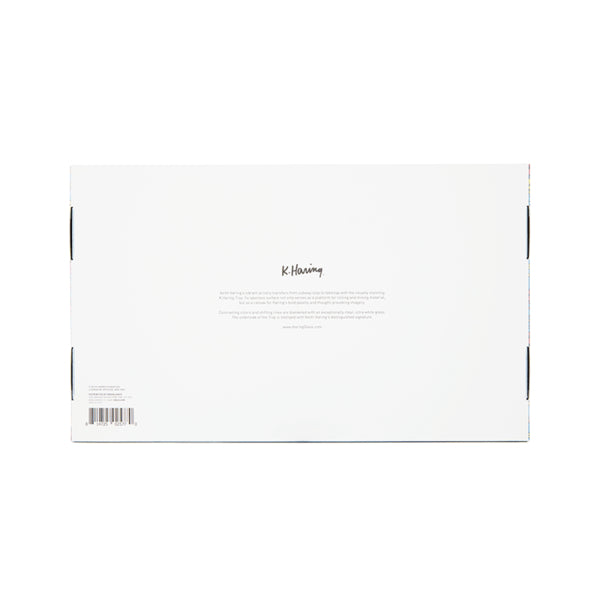 Keith Haring Glass - Rolling Tray - Multi Blue