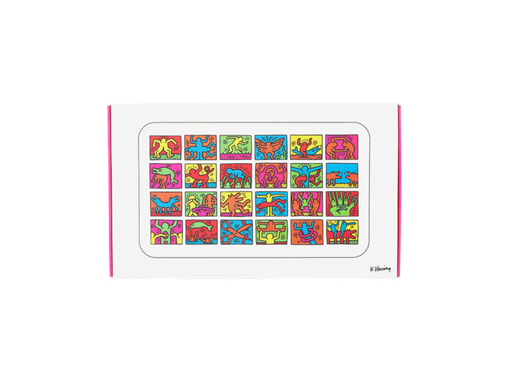 Keith Haring Glass - Rolling Tray - Multi Colored