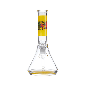 Keith Haring Glass - Water Pipe - Multi Yellow