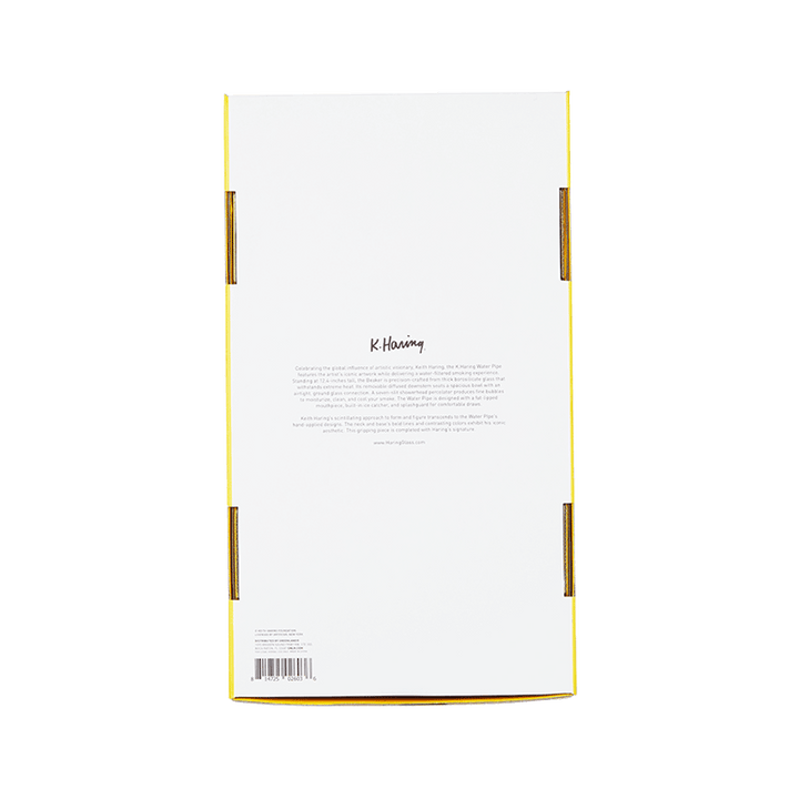 Keith Haring Glass - Water Pipe - Multi Yellow