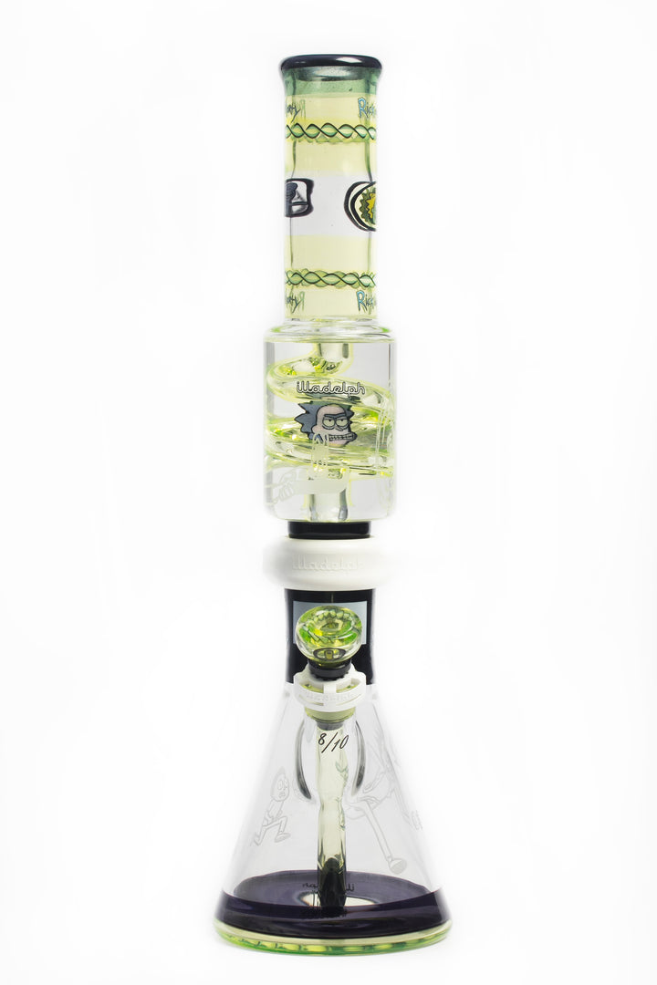 Illadelph glass - Rick N' Morty Glycerin Coil Medium Beaker (#8/10) Illuminati glow in the dark bong 