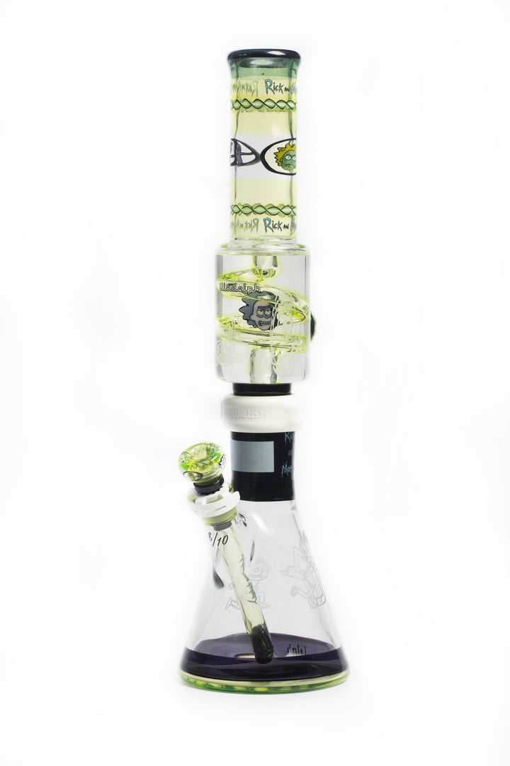 Illadelph glass - Rick N' Morty Glycerin Coil Medium Beaker (#8/10) Illuminati glow in the dark bong 