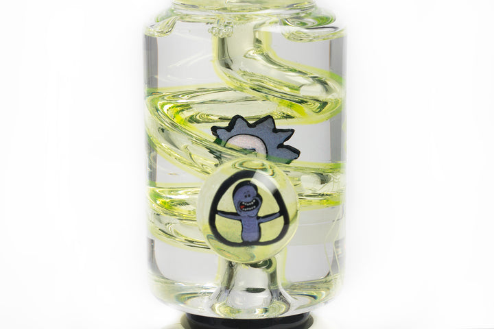 Illadelph glass - Rick N' Morty Glycerin Coil Medium Beaker (#8/10) Illuminati glow in the dark bong 