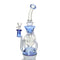 11" Dual Uptake Donut Recycler - Blue & Pink