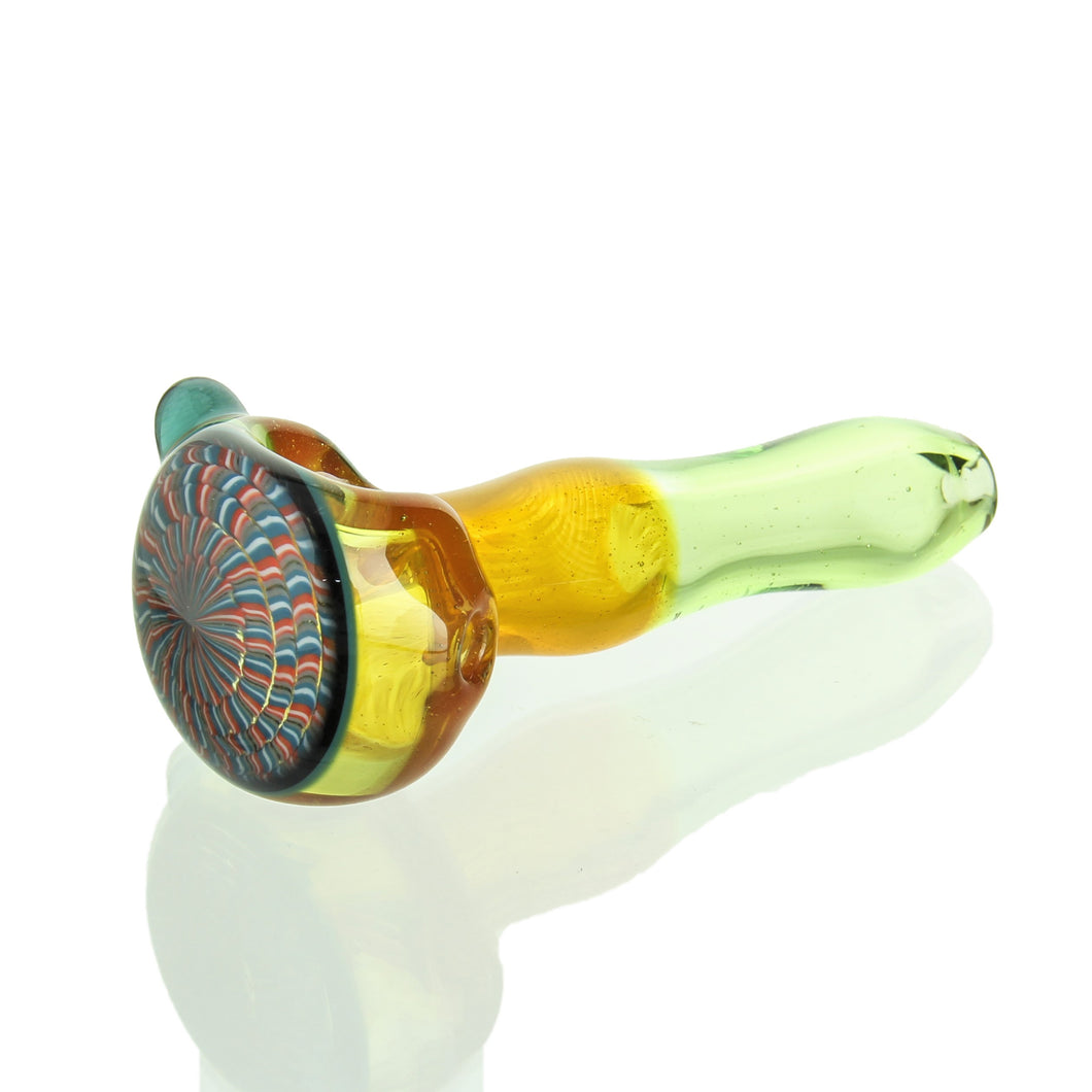 Conversion Glass - Full Color Spoon - Green & Yellow UV
