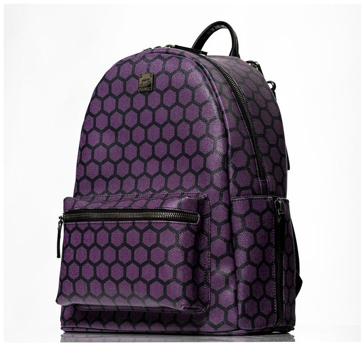 Acosta Honeycomb LUXO Backpack Purple — purple Honeycomb LUXO backpack rear view