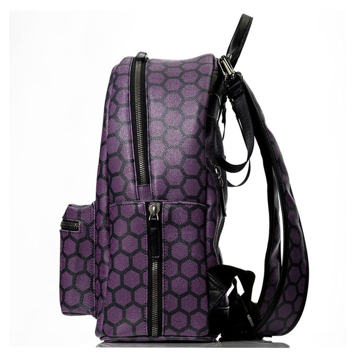 Acosta Honeycomb LUXO Backpack Purple — purple Honeycomb LUXO backpack detail view