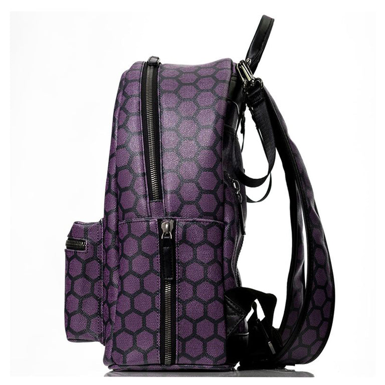 Acosta Honeycomb LUXO Backpack Purple — purple Honeycomb LUXO backpack detail view