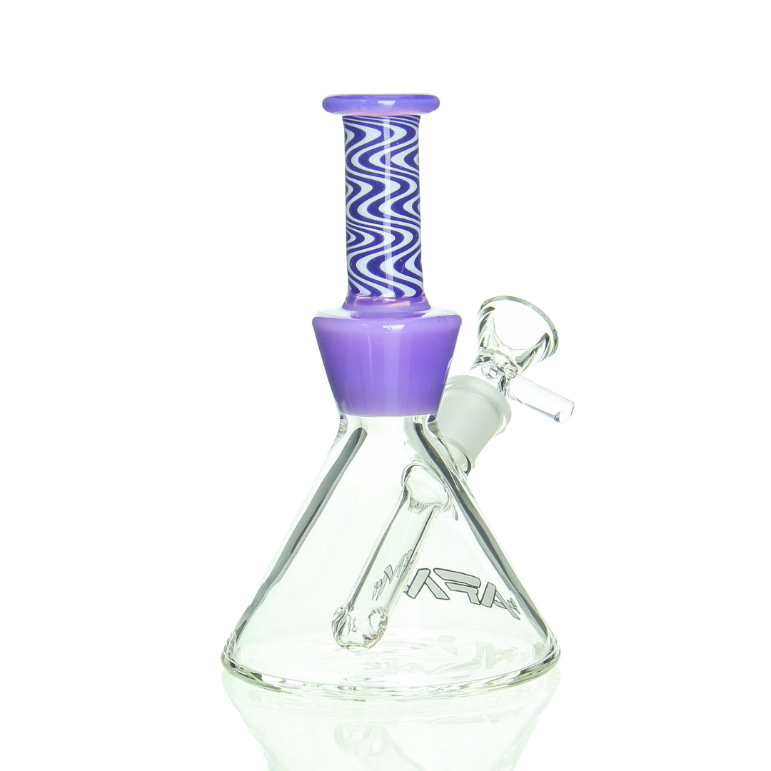 AFM Glass 6in Mini Beaker Reversals Purple — purple reversals 6in mini beaker shown from alternate angle