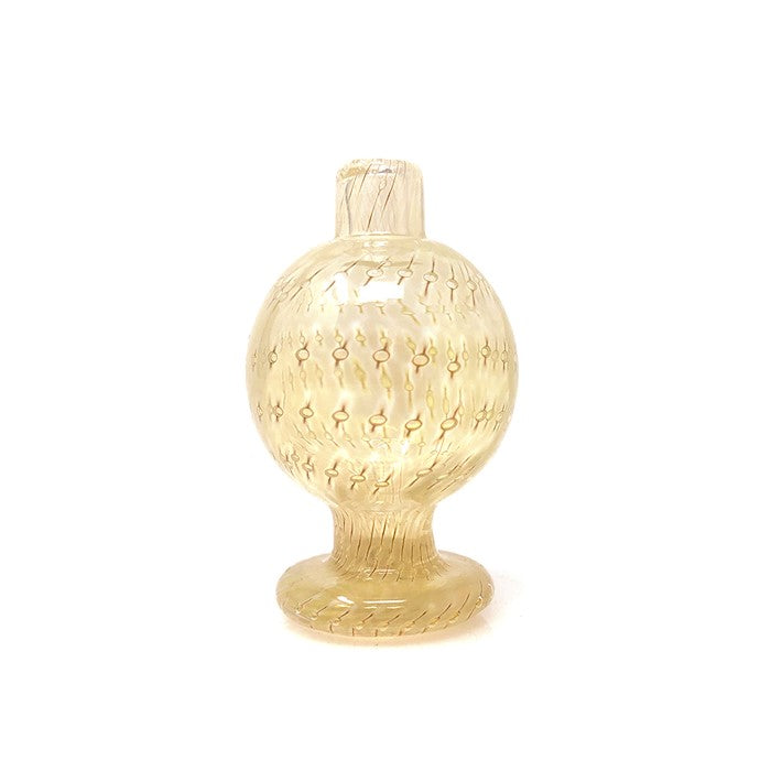 AFM Glass Bubble Trap Bubble Cap Fume — bubble trap carb cap with silver fume glass accent for spinners
