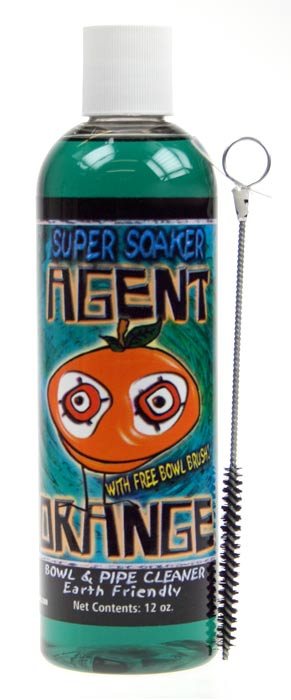 Agent Orange Super Soaker — 12 oz glass cleaning solution for bongs and pipes