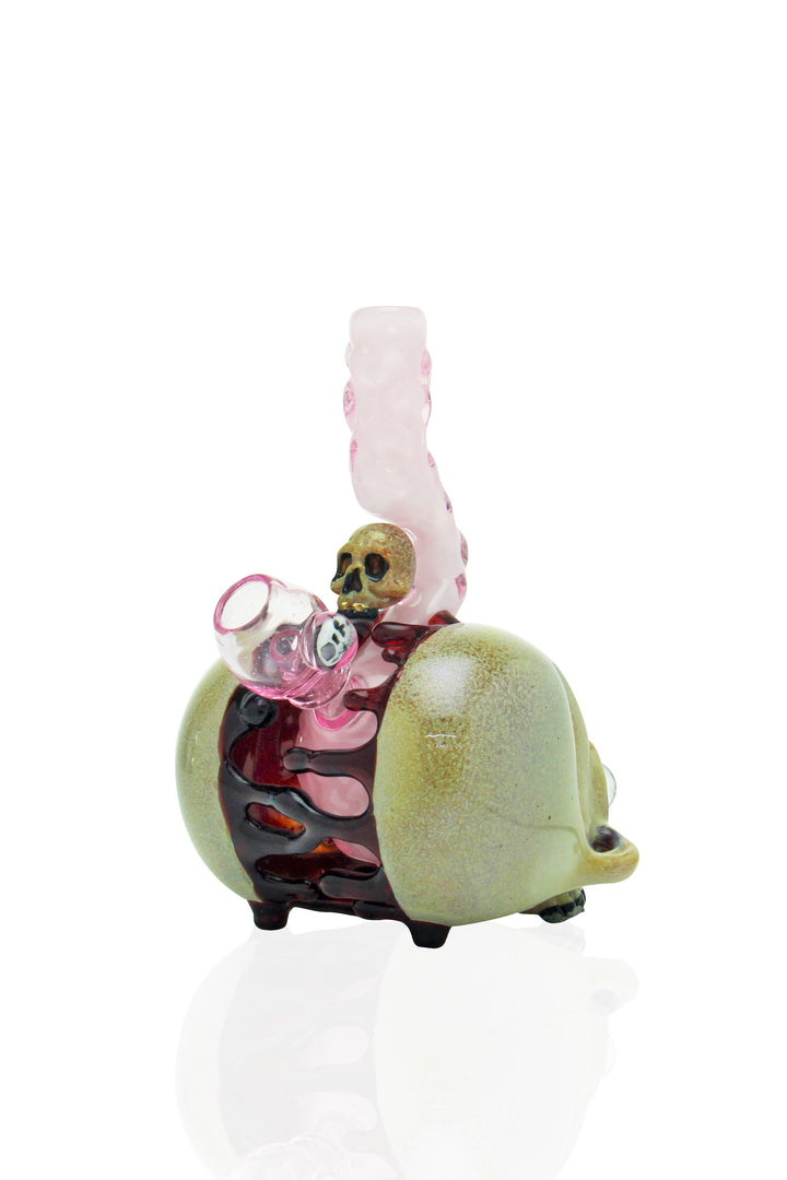 AKM x Germ Split Skull Bubbler side view
