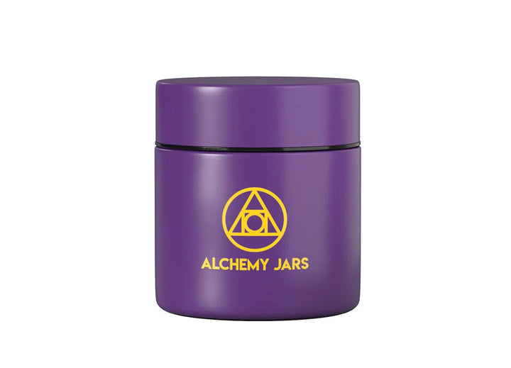 Alchemy Jars Vacuum Insulated Jar — Laker Purple colorway, smell-proof stainless steel concentrate storage jar
