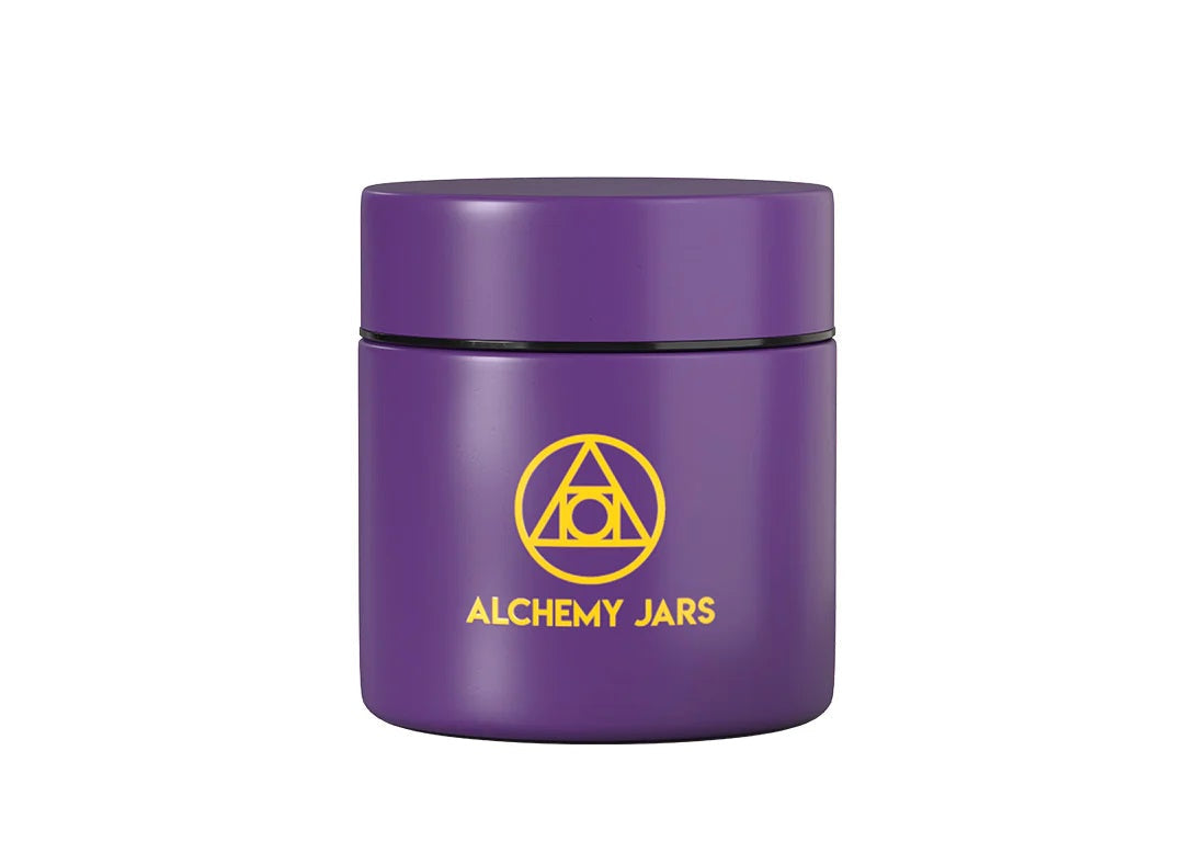 Alchemy Jars Vacuum Insulated Jar — Laker Purple colorway, smell-proof stainless steel concentrate storage jar