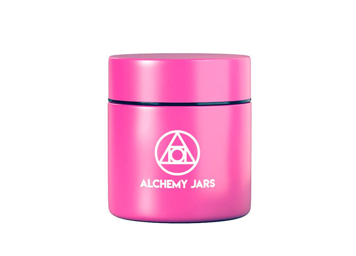 Alchemy Jars Vacuum Insulated Jar — Pink Sapphire colorway, smell-proof stainless steel concentrate storage jar