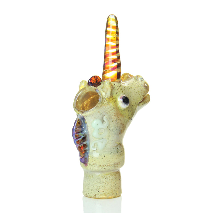 Amy Likes Fire Glass Unicorn Dome side view