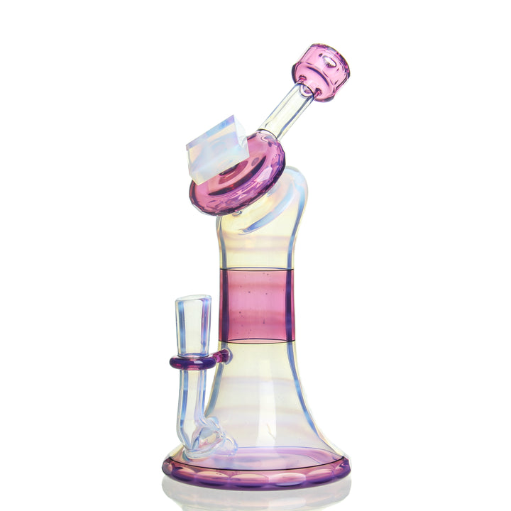 Andy Roth Faceted Angle Study Ghost and Royal Jelly — faceted angle-study bong in Ghost and Royal Jelly colorway