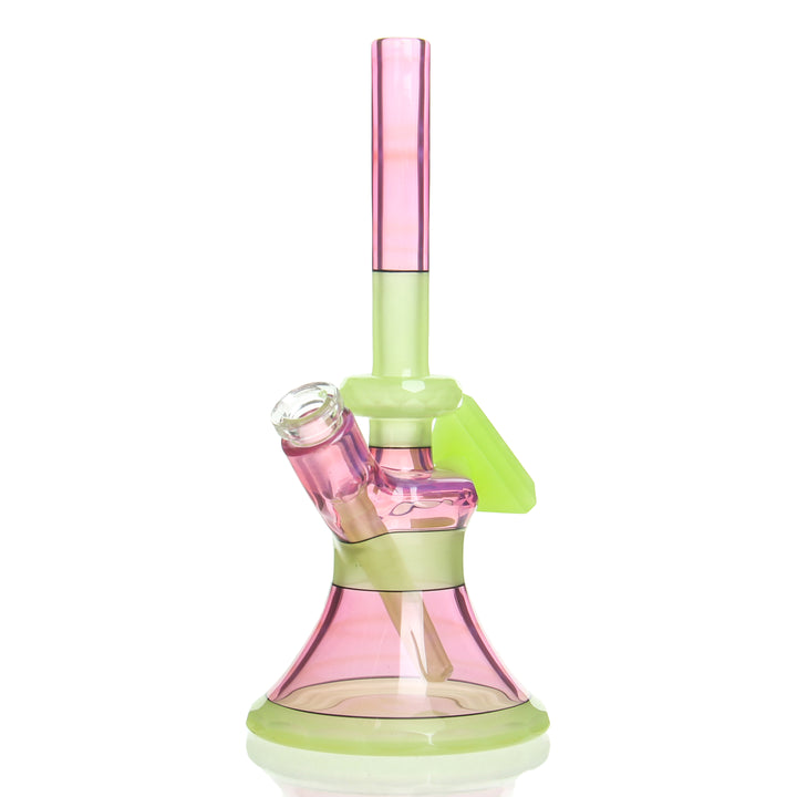 Andy Roth Faceted Classic Tube Antidote and Telamagenta — faceted classic tube bong in Antidote and Telamagenta colorway