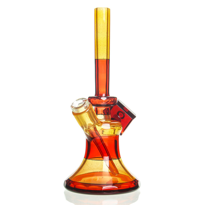 Andy Roth Faceted Classic Tube Pomegranate Transparent Orange — faceted classic tube bong in Pomegranate and transparent orange