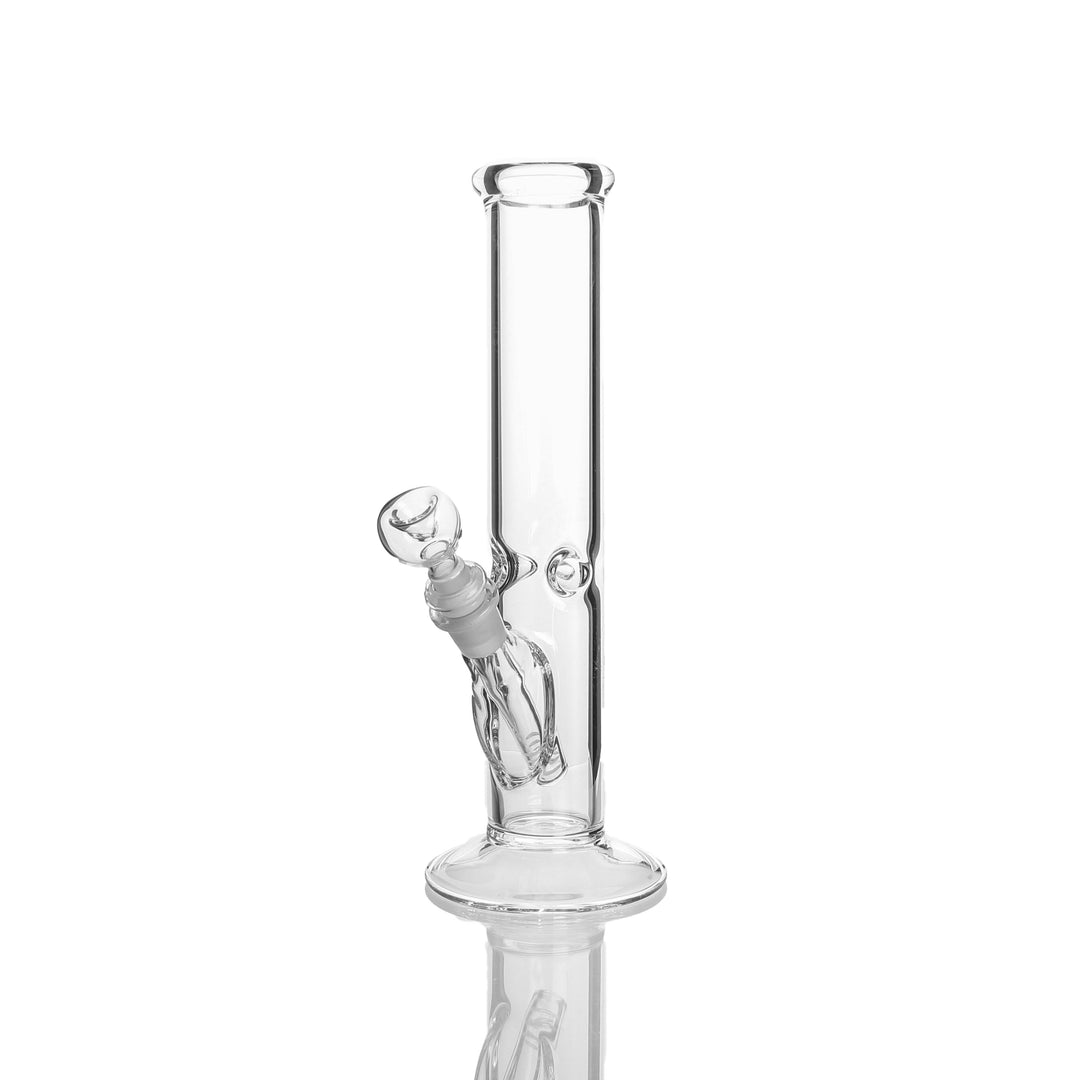 Angies Boutique 12in Straight Clear — clear straight tube bong, hero shot