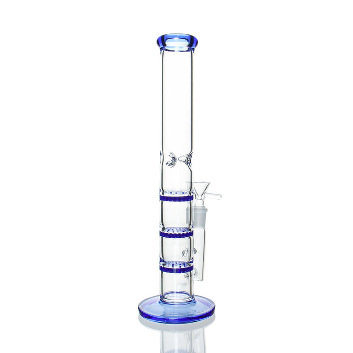 Angies Boutique 12in Straight Triple Honeycomb Blue — alternate angle showing honeycomb percs