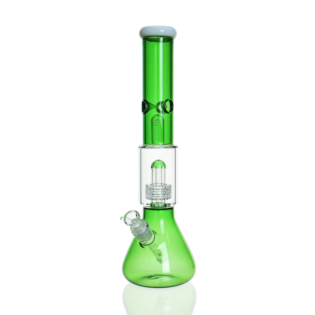 Angies Boutique 17in Beaker Matrix Perc Green — alternate angle showing matrix perc