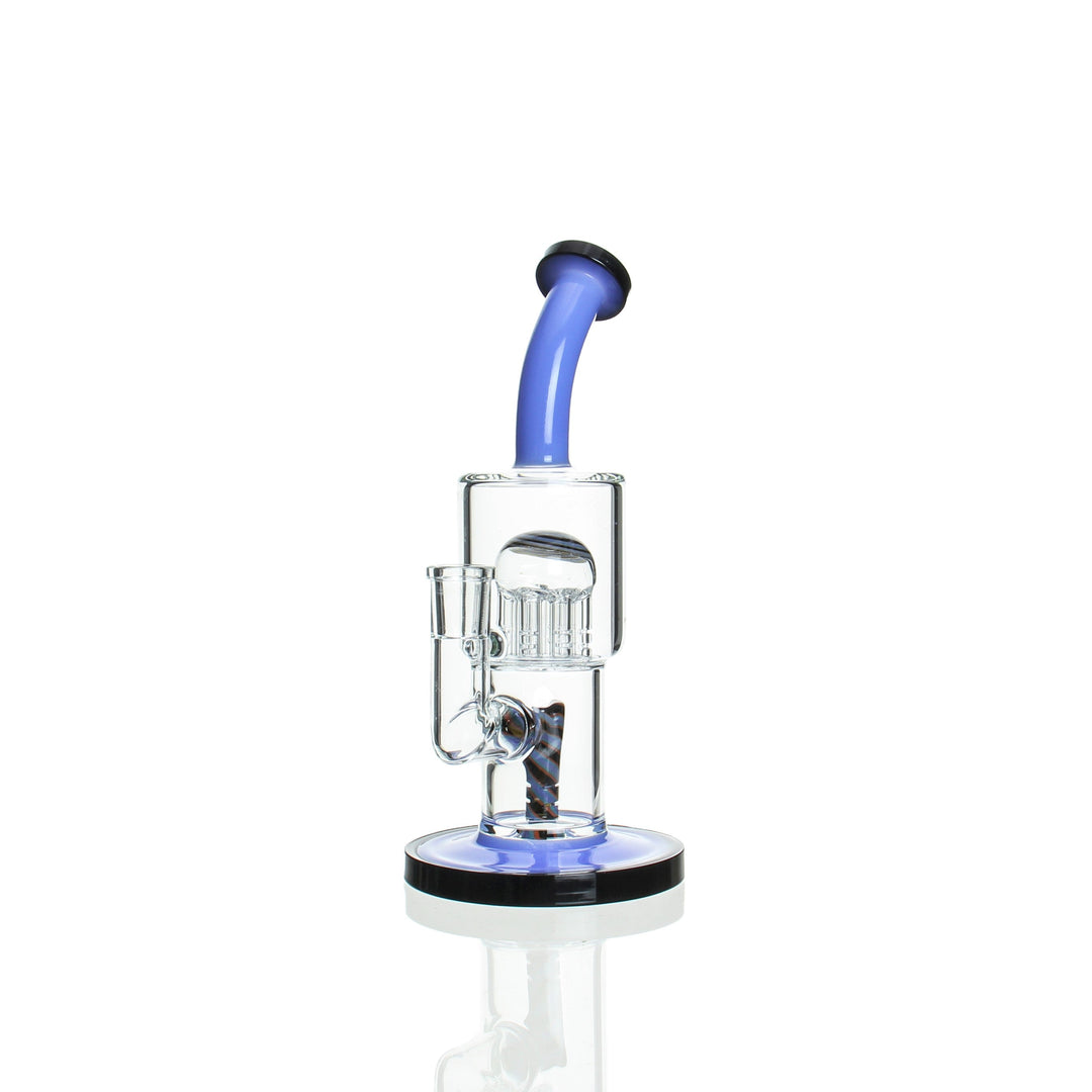 Angies Boutique 9in Double Macro Rig Blue — alternate angle of the rig