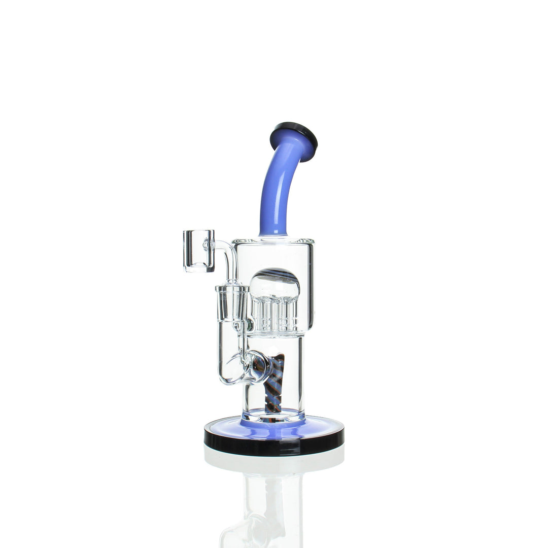 Angies Boutique 9in Double Macro Rig Blue — perc detail