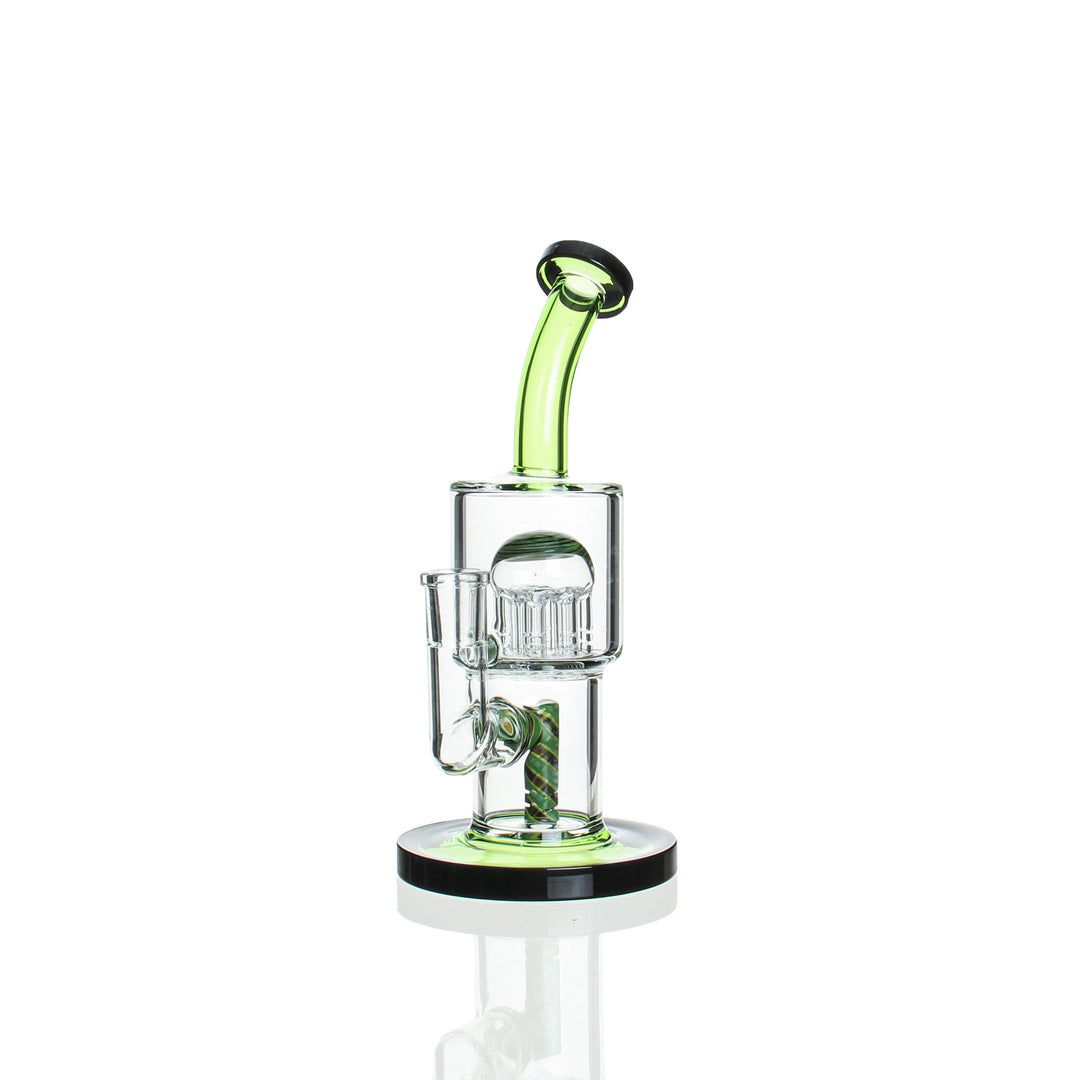 Angies Boutique 9in Double Macro Rig Green — perc detail