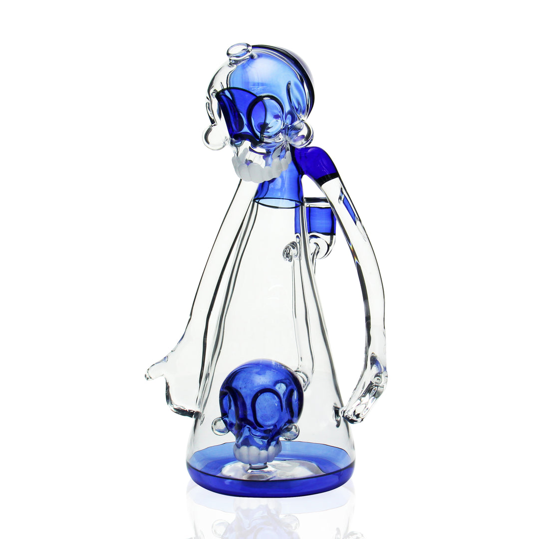 Annealed Innovations Full Size Skull Jammer Blue sculptural dab rig