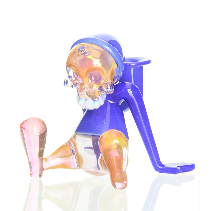 Annealed Innovations Lean Back Reaper — heady glass dab rig with leaning Grim Reaper sculpting
